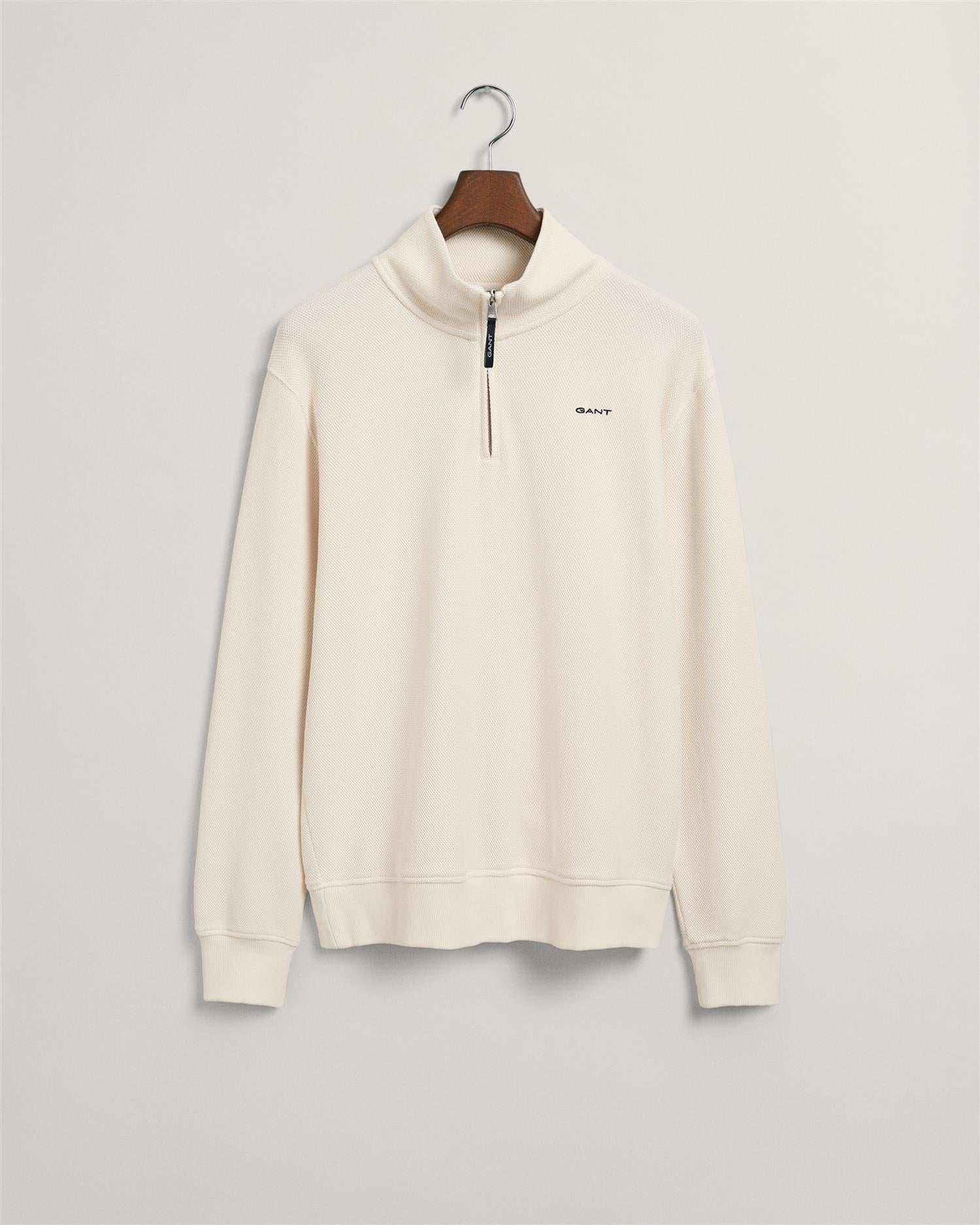 Waffle Texture Half Zip-Genser-Gant-Aandahls