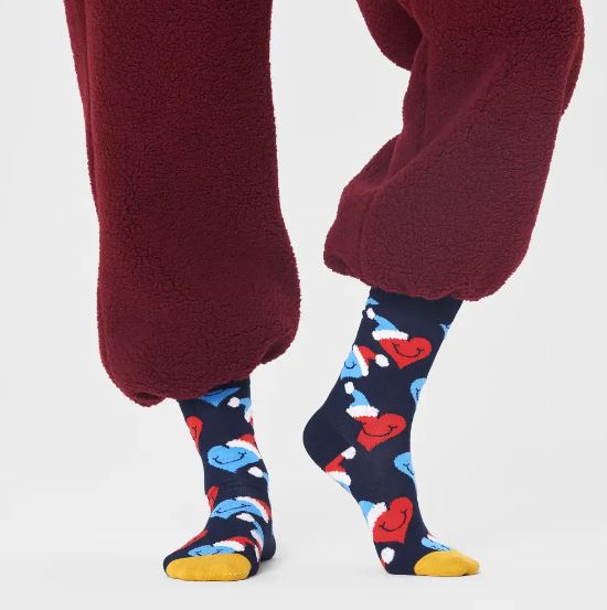 Santa love smiley sock-Strømper-Happy Socks-Aandahls