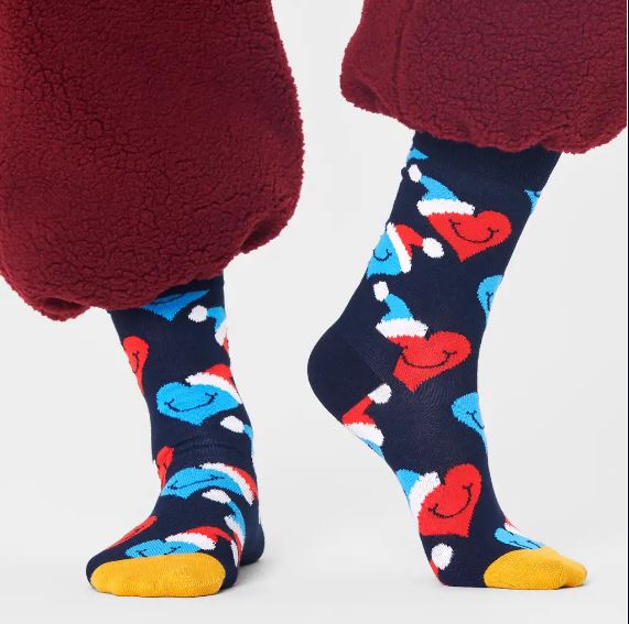 Santa love smiley sock-Strømper-Happy Socks-Aandahls