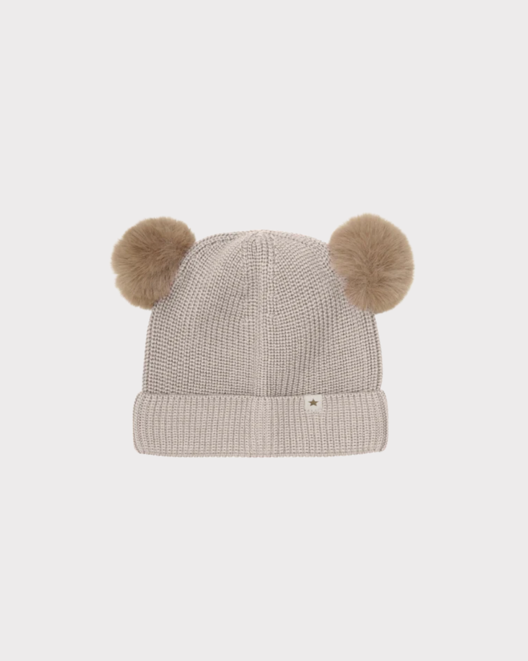 Beanie Wool Knit Pompoms-Hodeplagg-Huttelihut-Aandahls