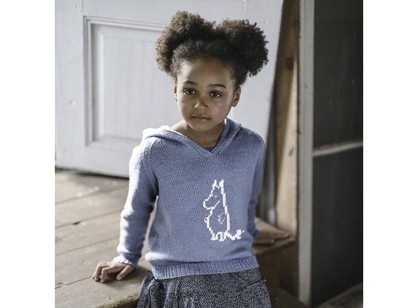 moomin strikkepakke hettegenser str 92/98-Garn & Broderi-Inspirasjon Forlag-Aandahls