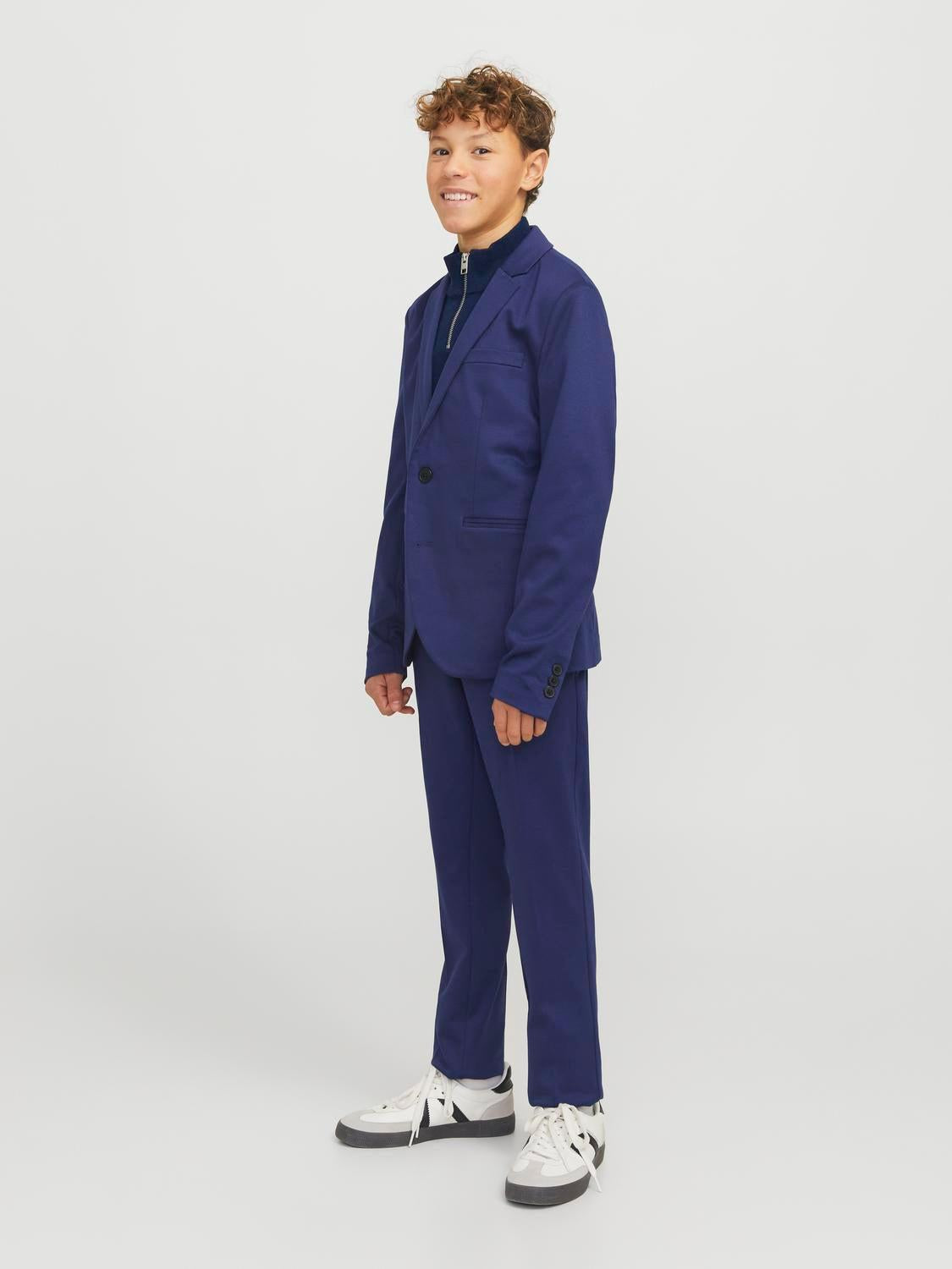 Emil Knit Half Zip Noos Jnr-Genser-JACK&JONES JUNIOR-Aandahls