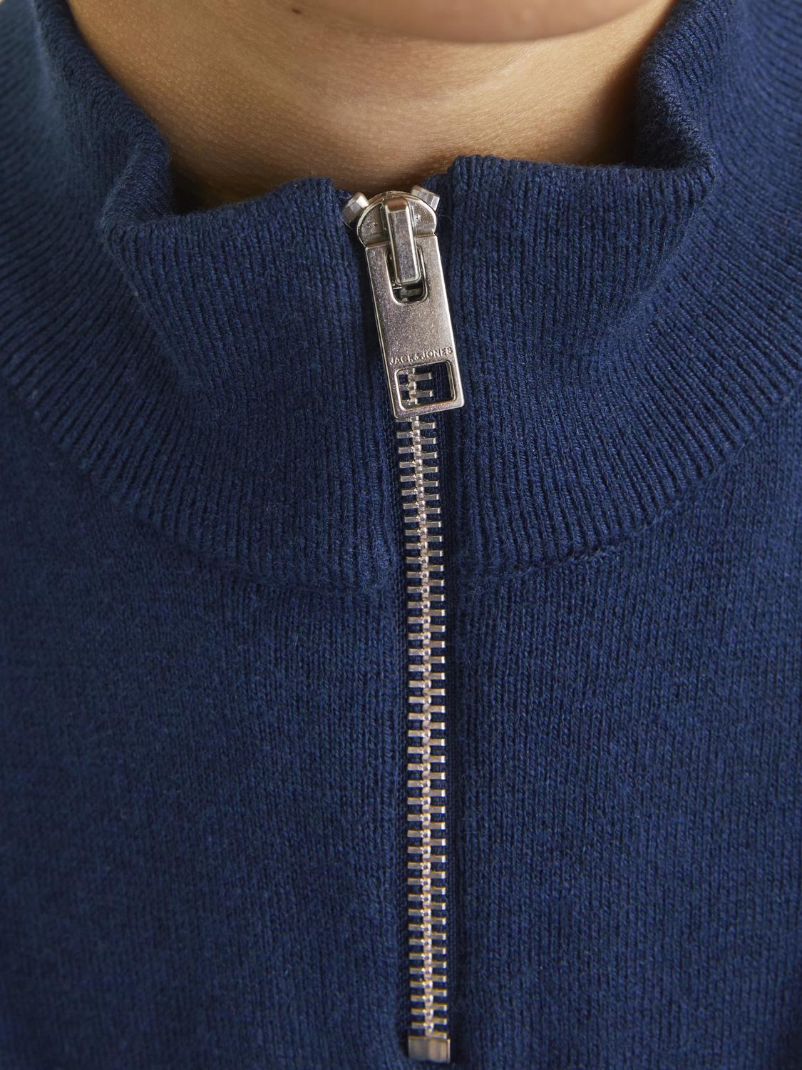 Emil Knit Half Zip Noos Jnr-Genser-JACK&JONES JUNIOR-Aandahls