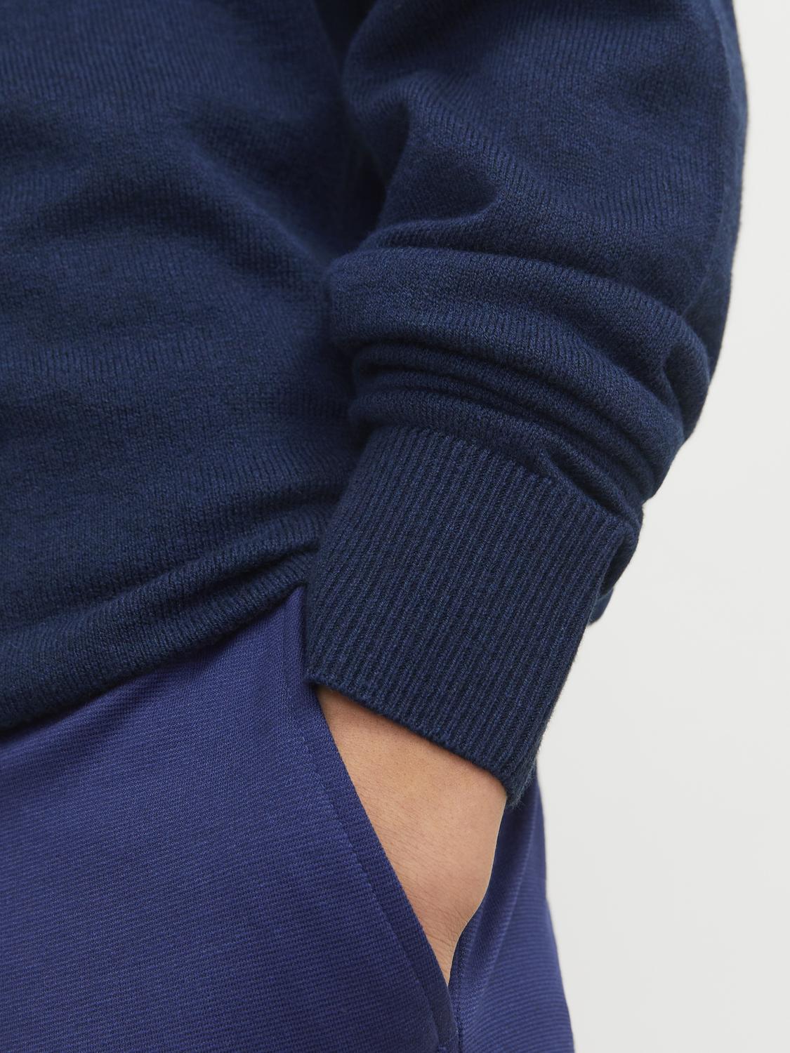 Emil Knit Half Zip Noos Jnr-Genser-JACK&JONES JUNIOR-Aandahls