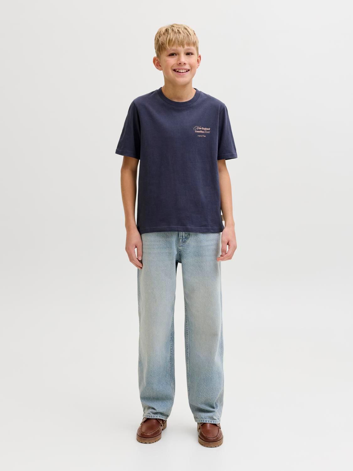 Jormontauk Back Graphic Tee Ss Ea26 Jnr-T-shirt-JACK&JONES JUNIOR-Aandahls