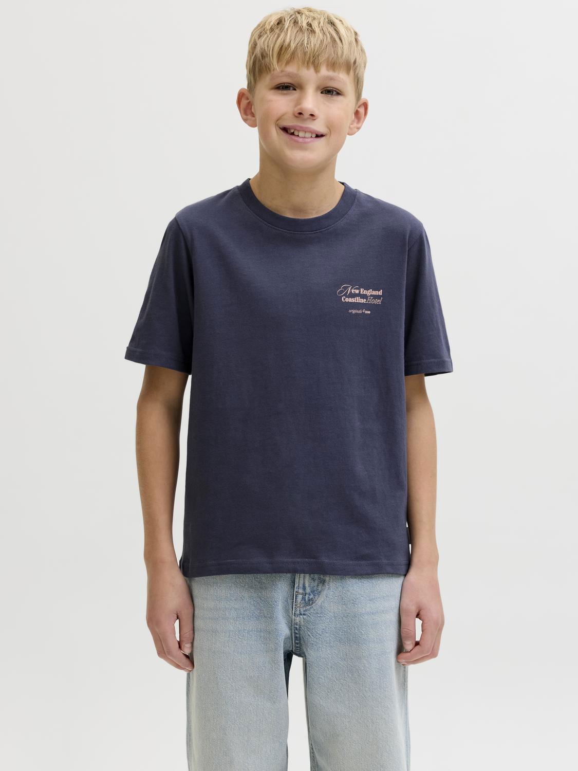Jormontauk Back Graphic Tee Ss Ea26 Jnr-T-shirt-JACK&JONES JUNIOR-Aandahls