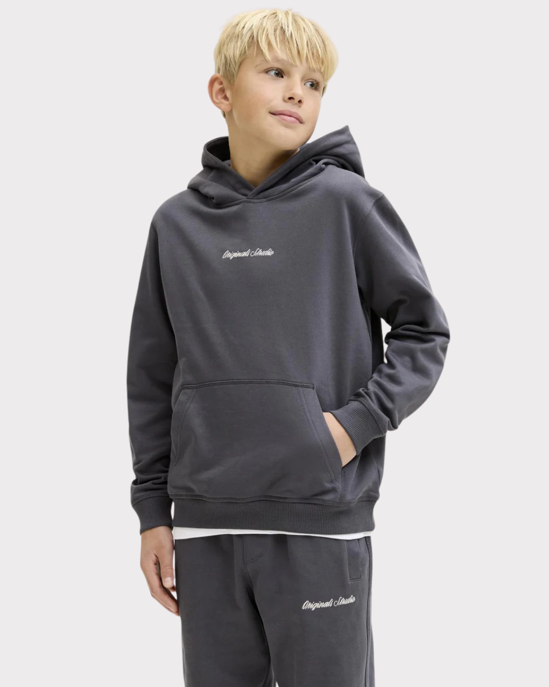 Jornorrebro Emb Sweat Hood Noos Jnr-Genser-JACK&JONES JUNIOR-Aandahls