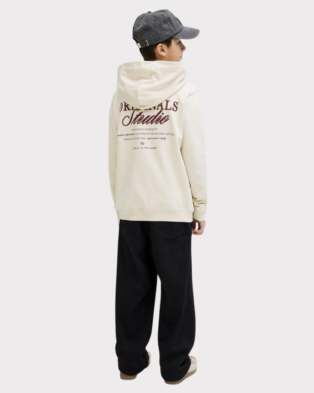 Jornorrebro Typo Back Sweat Hood Sn Jnr-Genser-JACK&JONES JUNIOR-Aandahls