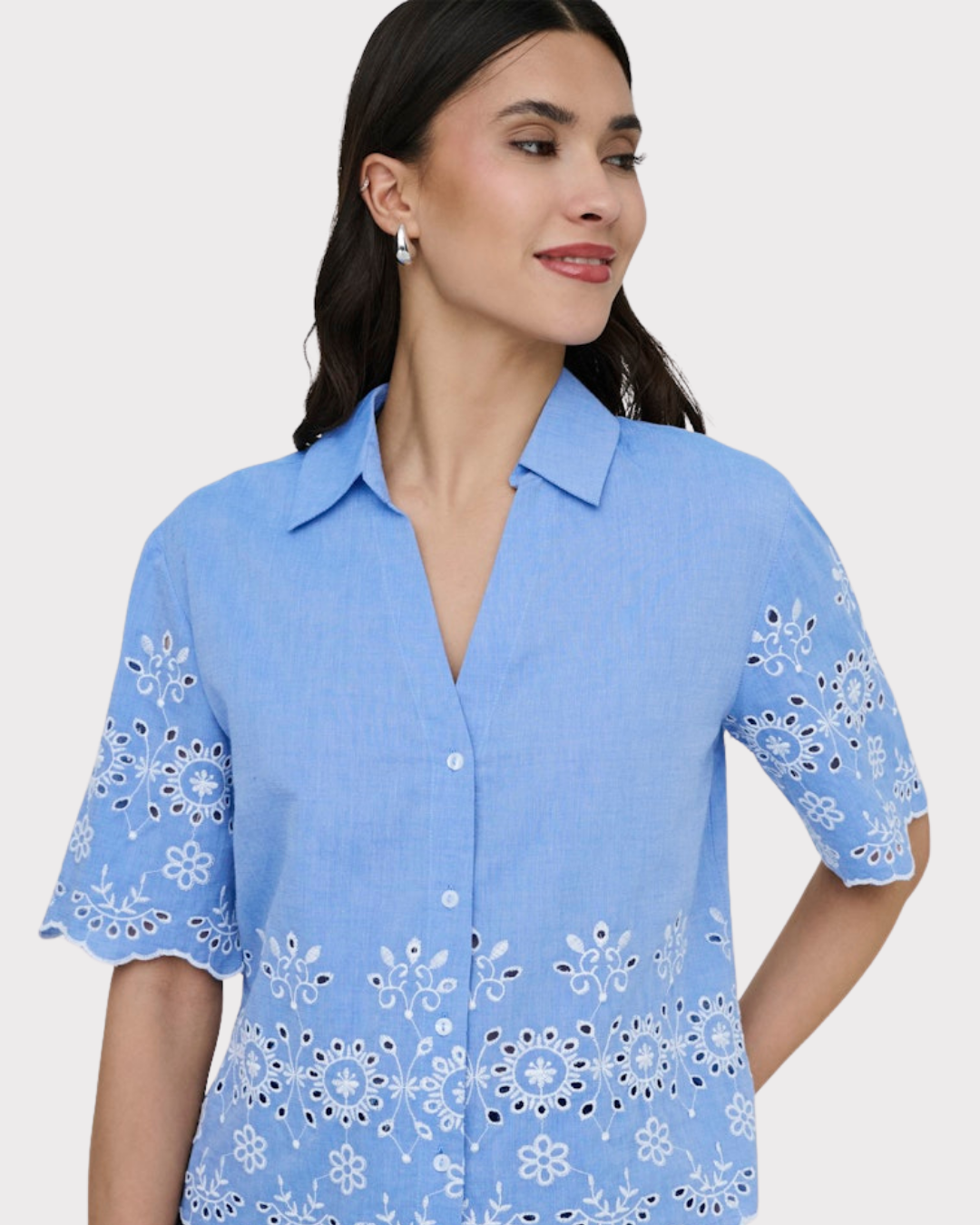 Jdymarina 2/4 Embroidery Shirt Wvn-Skjorte-JdY-Aandahls