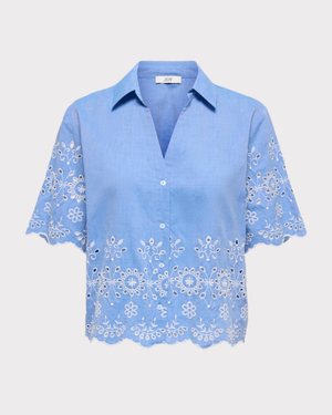 Jdymarina 2/4 Embroidery Shirt Wvn-Skjorte-JdY-Aandahls