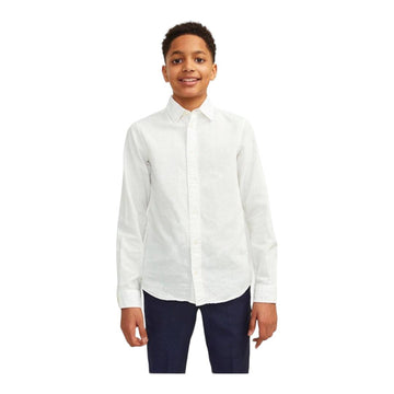 jjeLinen Blend Shirt LS SN JNR-Skjorter-Jack & Jones-Aandahls