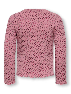 Kmgtrinny Aop Ls O-Nck Top Jrs Noos