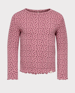 Kmgtrinny Aop Ls O-Nck Top Jrs Noos