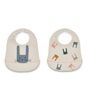 Tilda printed bib 2-pack-Tilbehør-Liewood-Aandahls
