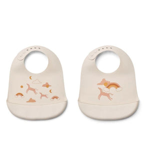 Tilda printed bib 2-pack-Tilbehør-Liewood-Aandahls