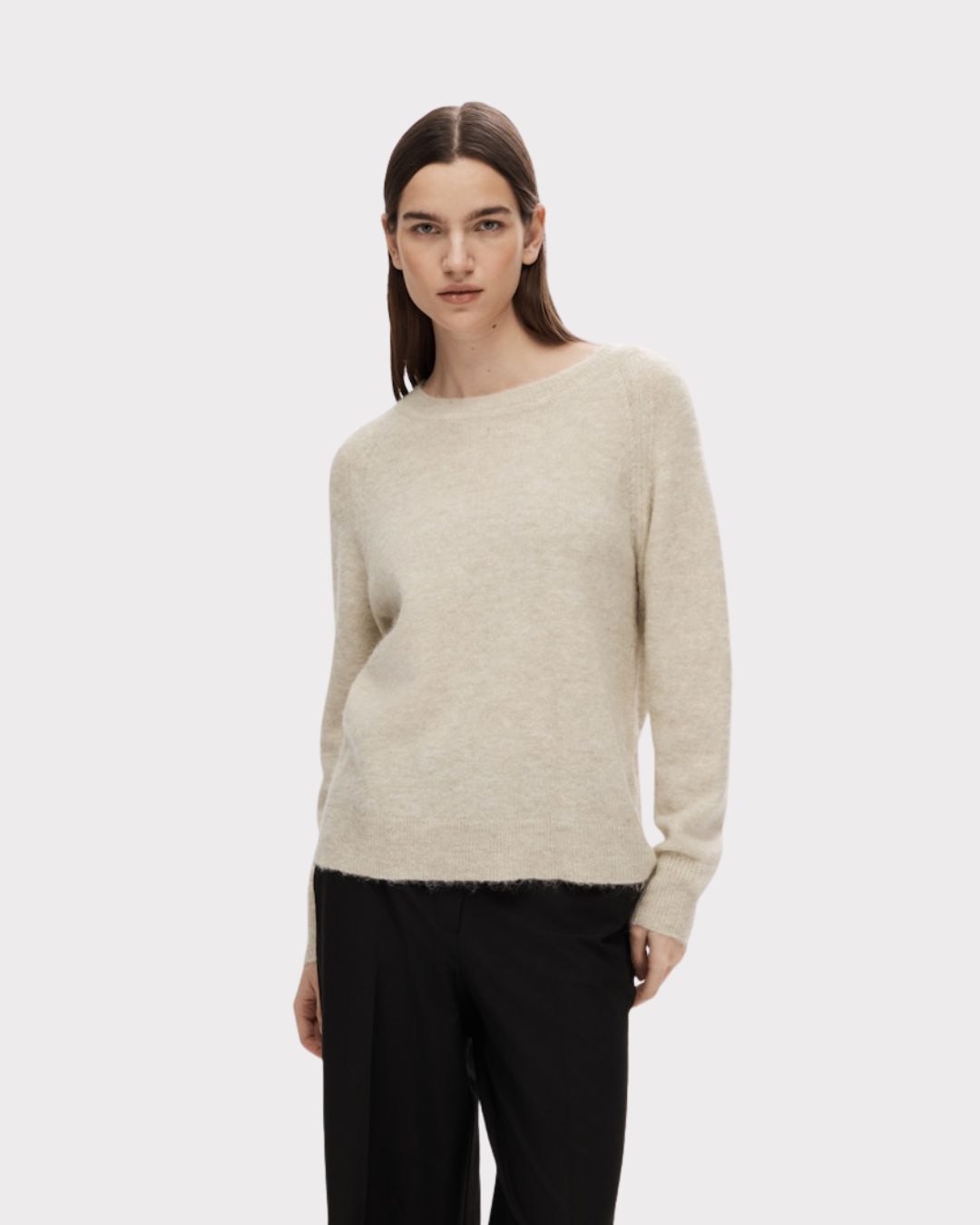 lulu Ls Knit O-Neck-Strikk-Selected Femme-Aandahls