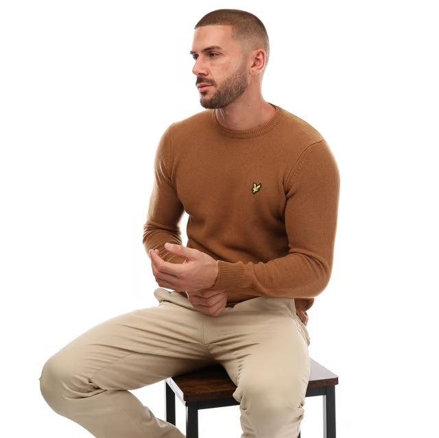Crew Neck Lambwool-Genser-Lyle & Scott-Aandahls