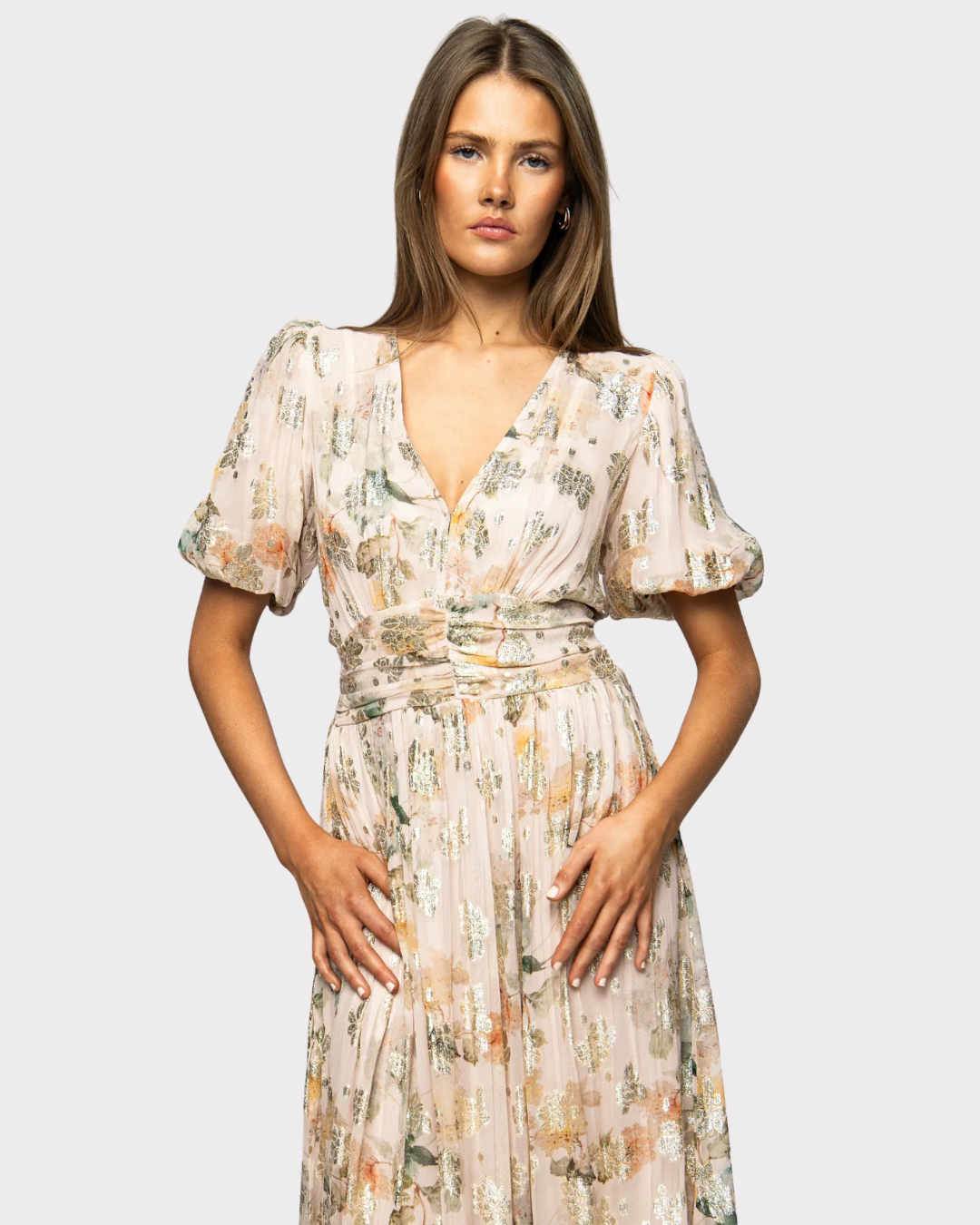 Leonora Dress Shimmering Garden-Kjole-MISSMAYA-Aandahls
