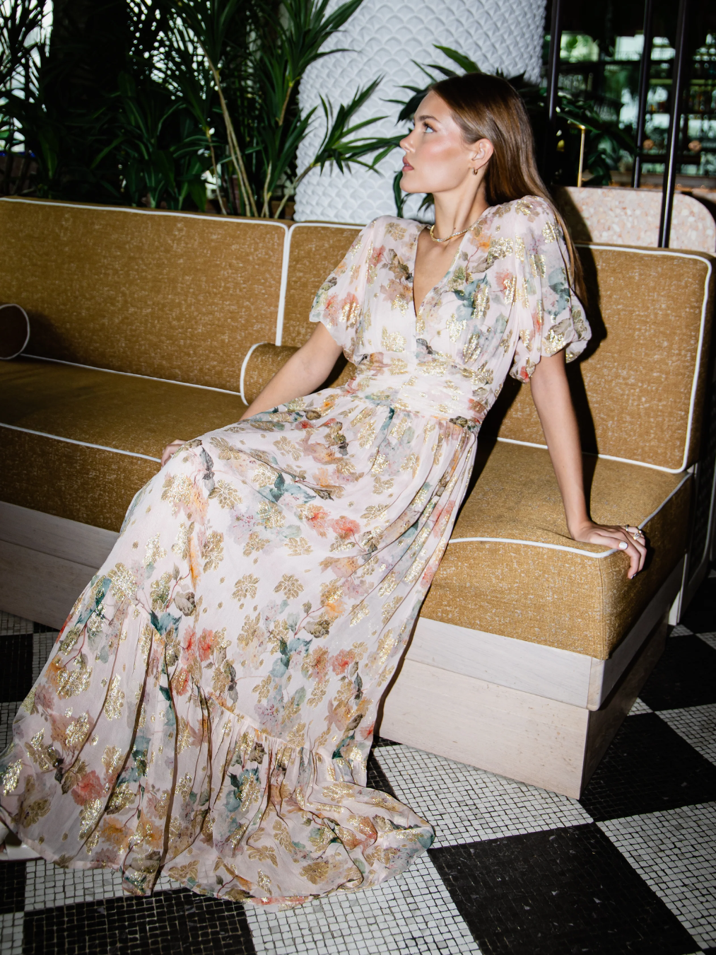 Leonora Dress Shimmering Garden-Kjole-MISSMAYA-Aandahls
