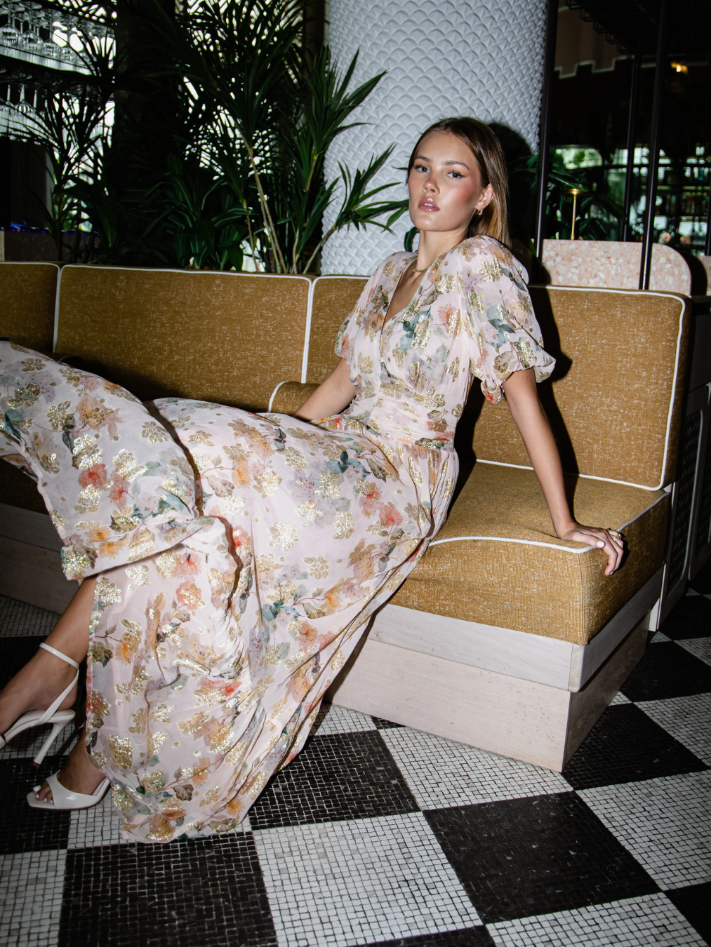 Leonora Dress Shimmering Garden-Kjole-MISSMAYA-Aandahls