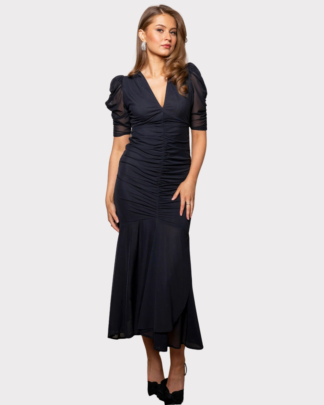 Sofia Dress Night Black Mesh