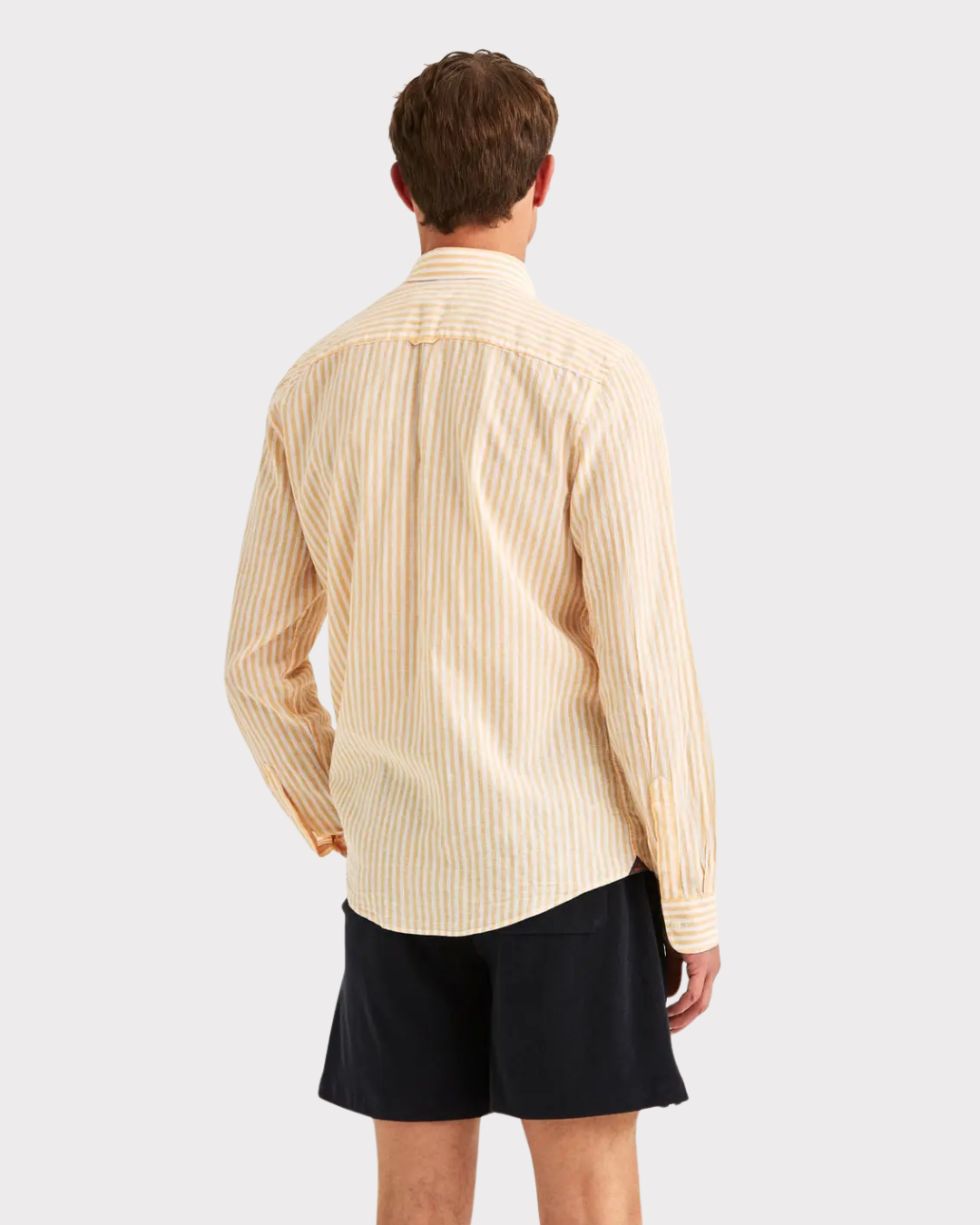 Douglas Linen Stripe Shirt Classic Fit-Skjorte-Morris-Aandahls