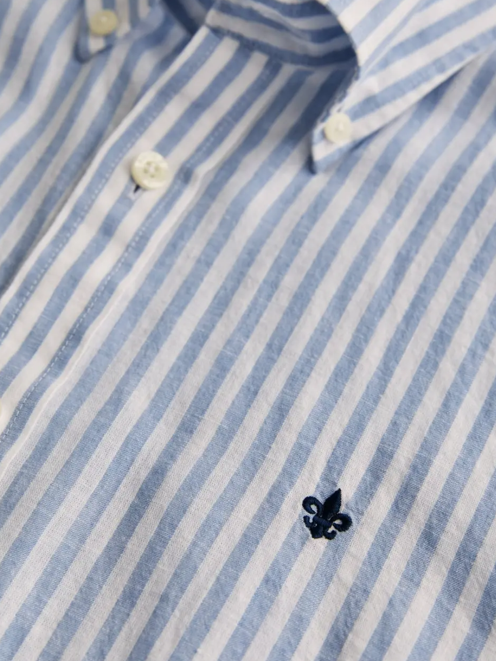 Douglas Linen Stripe Shirt Classic Fit-Skjorte-Morris-Aandahls