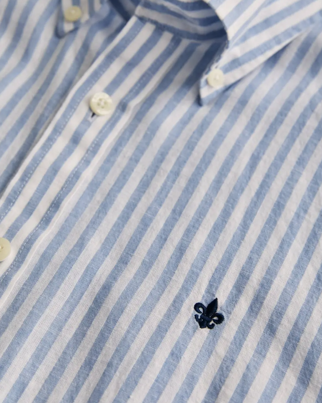 Douglas Linen Stripe Shirt Classic Fit-Skjorte-Morris-Aandahls