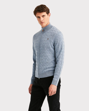 Merino Cable Zip cardigan
