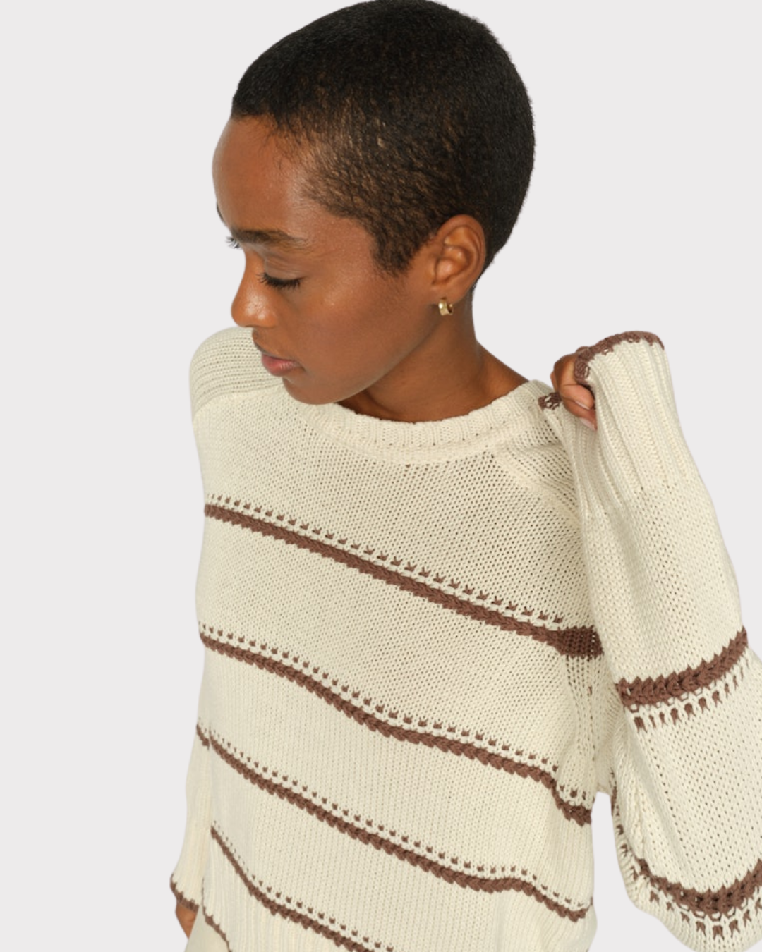 Mmrola Bine Stripe Crewneck Knit-Genser-Mos Mosh-Aandahls