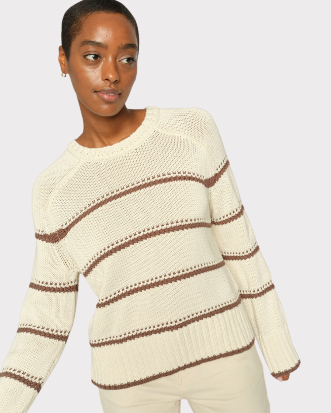 Mmrola Bine Stripe Crewneck Knit-Genser-Mos Mosh-Aandahls