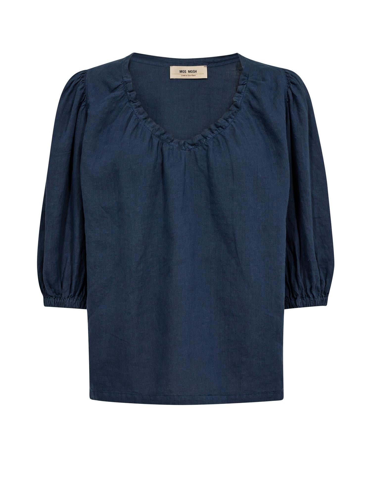 Taissa Linen Blouse-Bluser-Mos Mosh-Aandahls