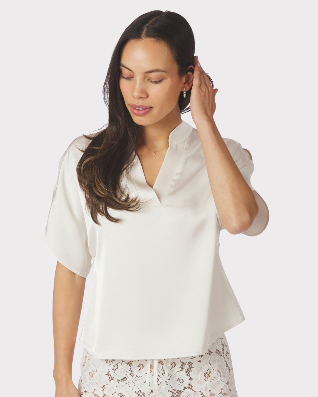 Anelle Heavy Sateen Blouse