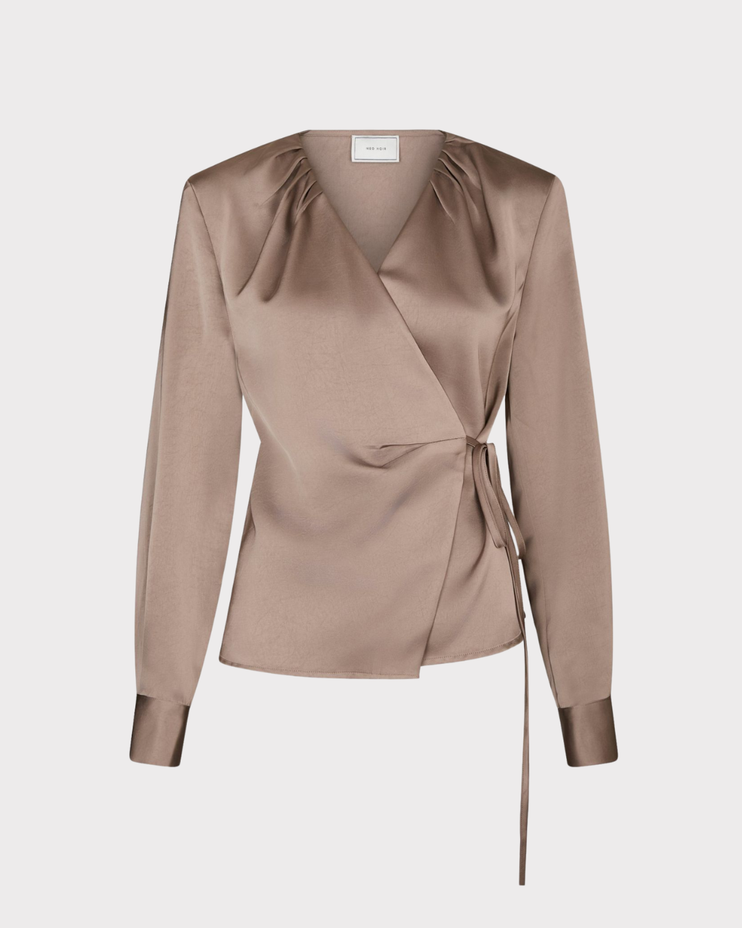 Caprina Heavy Sateen Blouse-Overdel-Neo Noir-Aandahls
