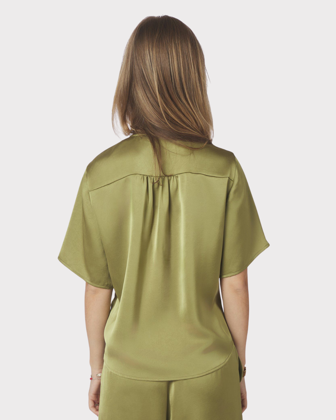 Casadia Heavy Sateen Blouse-Overdel-Neo Noir-Aandahls