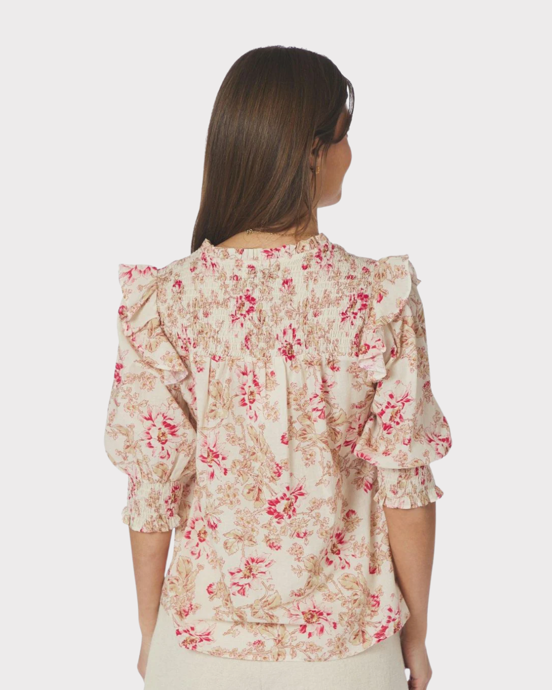 Davina Flower Rose Blouse