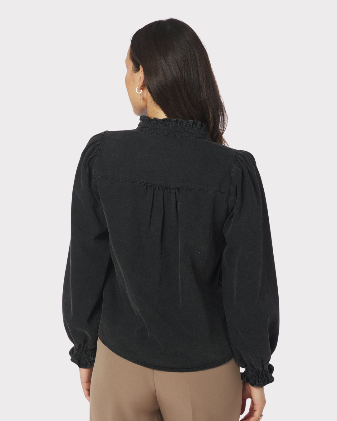 Emmeline Denim Blouse-Overdel-Neo Noir-Aandahls