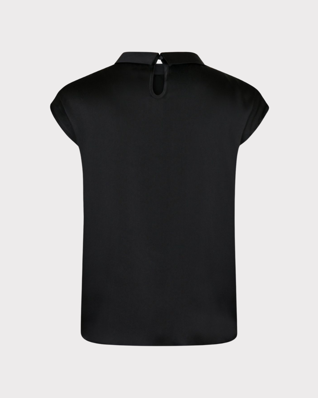 Fleur Drapy Satin Blouse-Overdel-Neo Noir-Aandahls