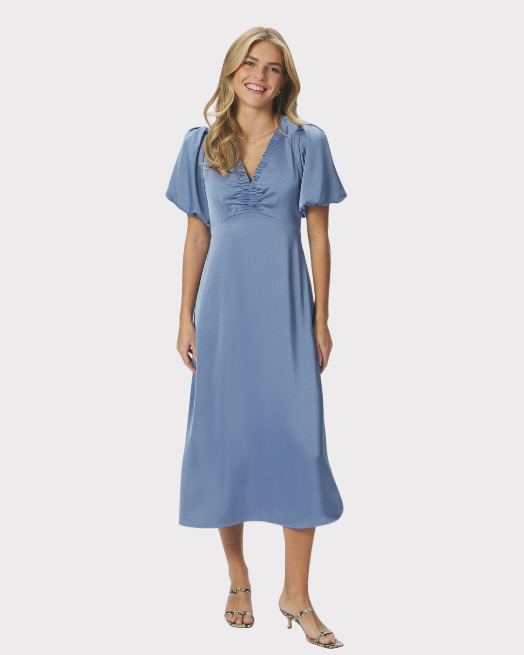 Illana Heavy Sateen Dress-Kjole-Neo Noir-Aandahls