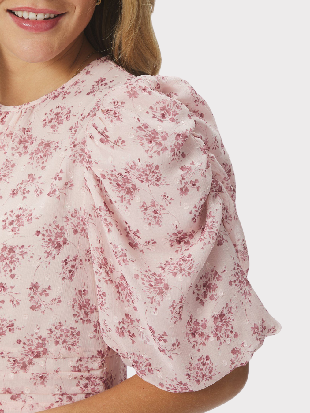 Kikka Chiffon Flower Dress-Kjole-Neo Noir-Aandahls