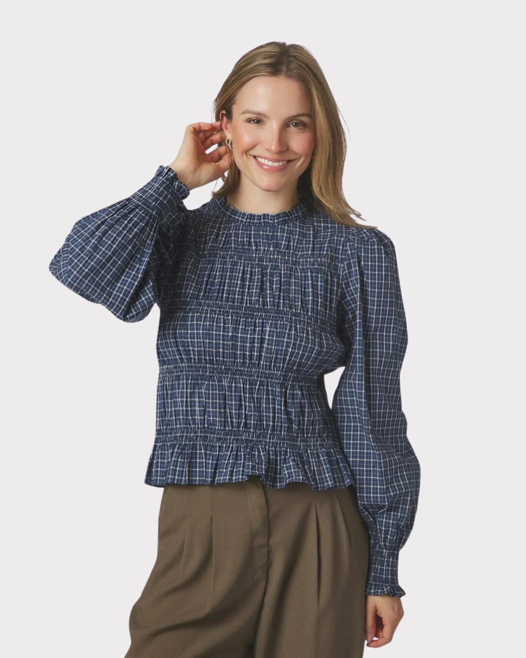 Marcia Check Blouse
