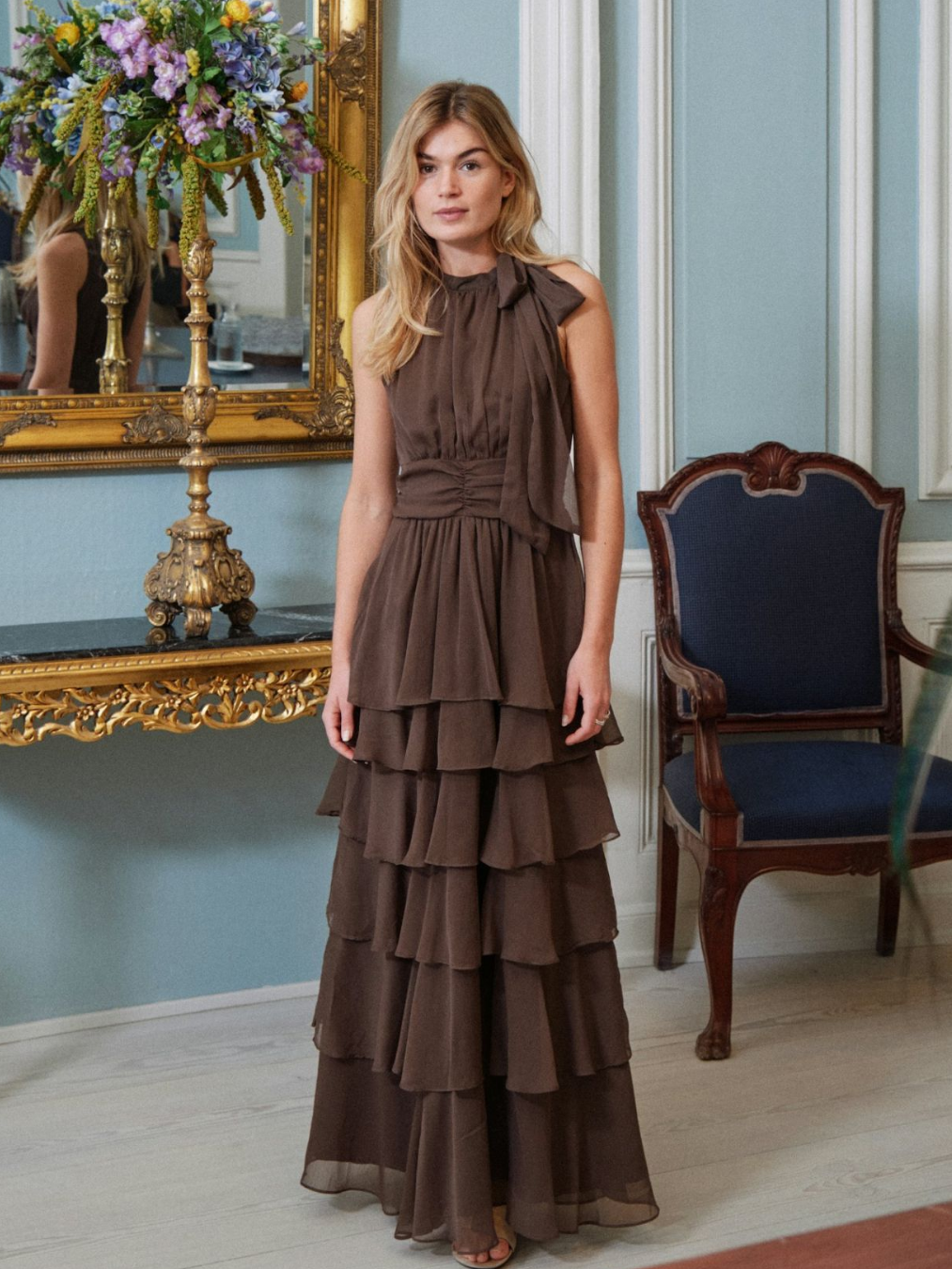 Marli Solid Chiffon Dress-Kjole-Neo Noir-Aandahls