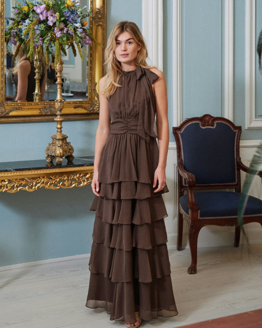 Marli Solid Chiffon Dress-Kjole-Neo Noir-Aandahls