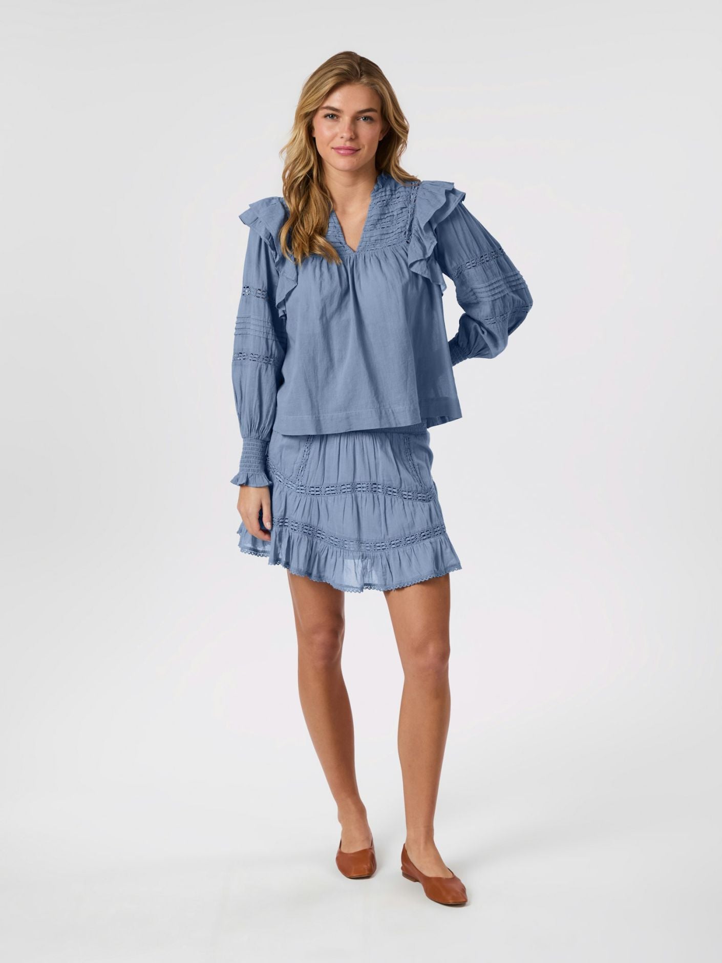 Mauri S Voile Blouse-Overdel-Neo Noir-Aandahls