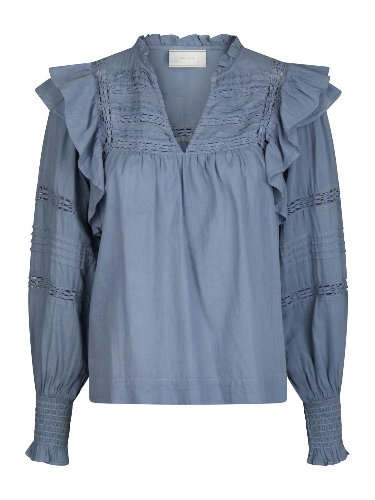 Mauri S Voile Blouse-Overdel-Neo Noir-Aandahls