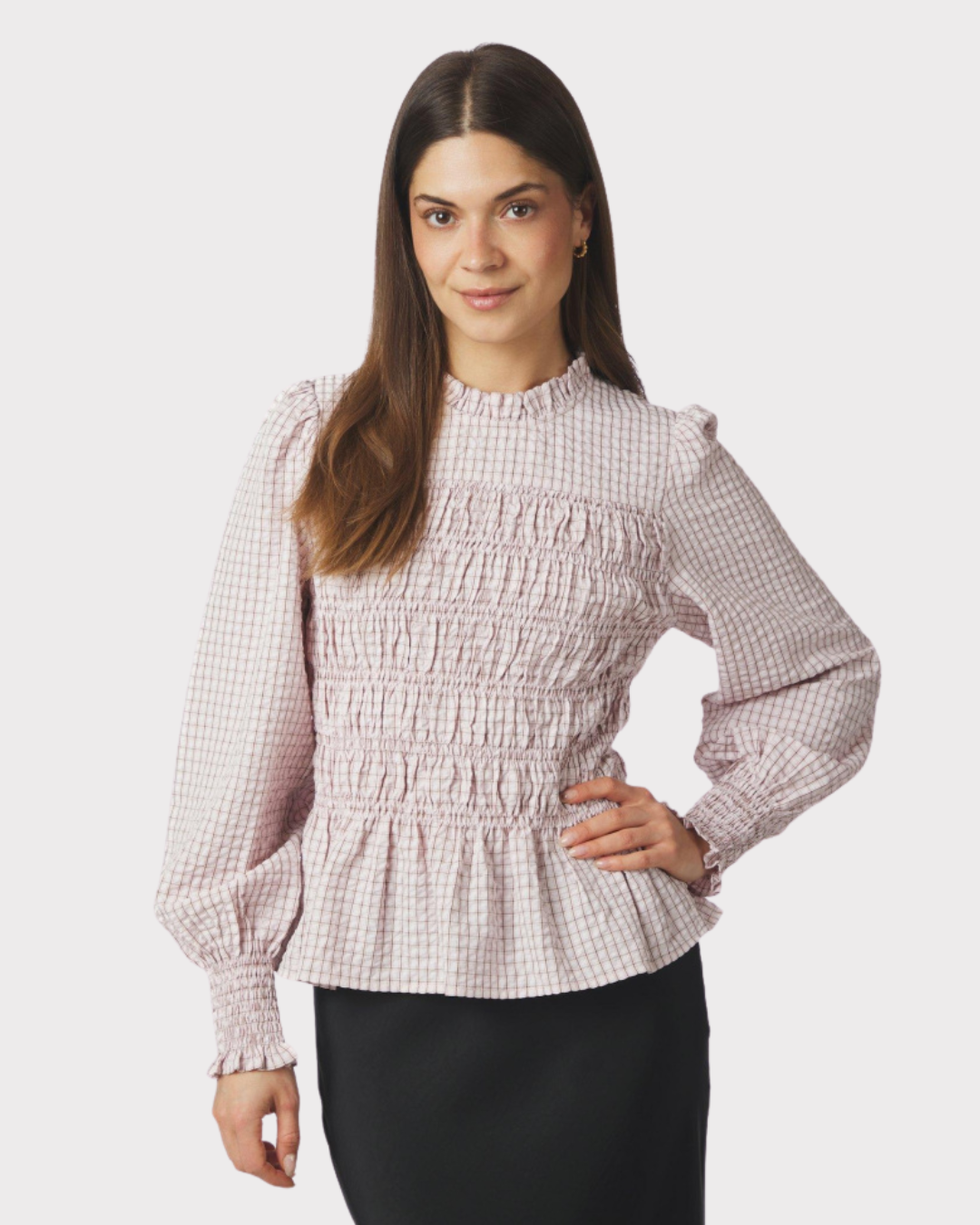 Possa Mini Check Blouse