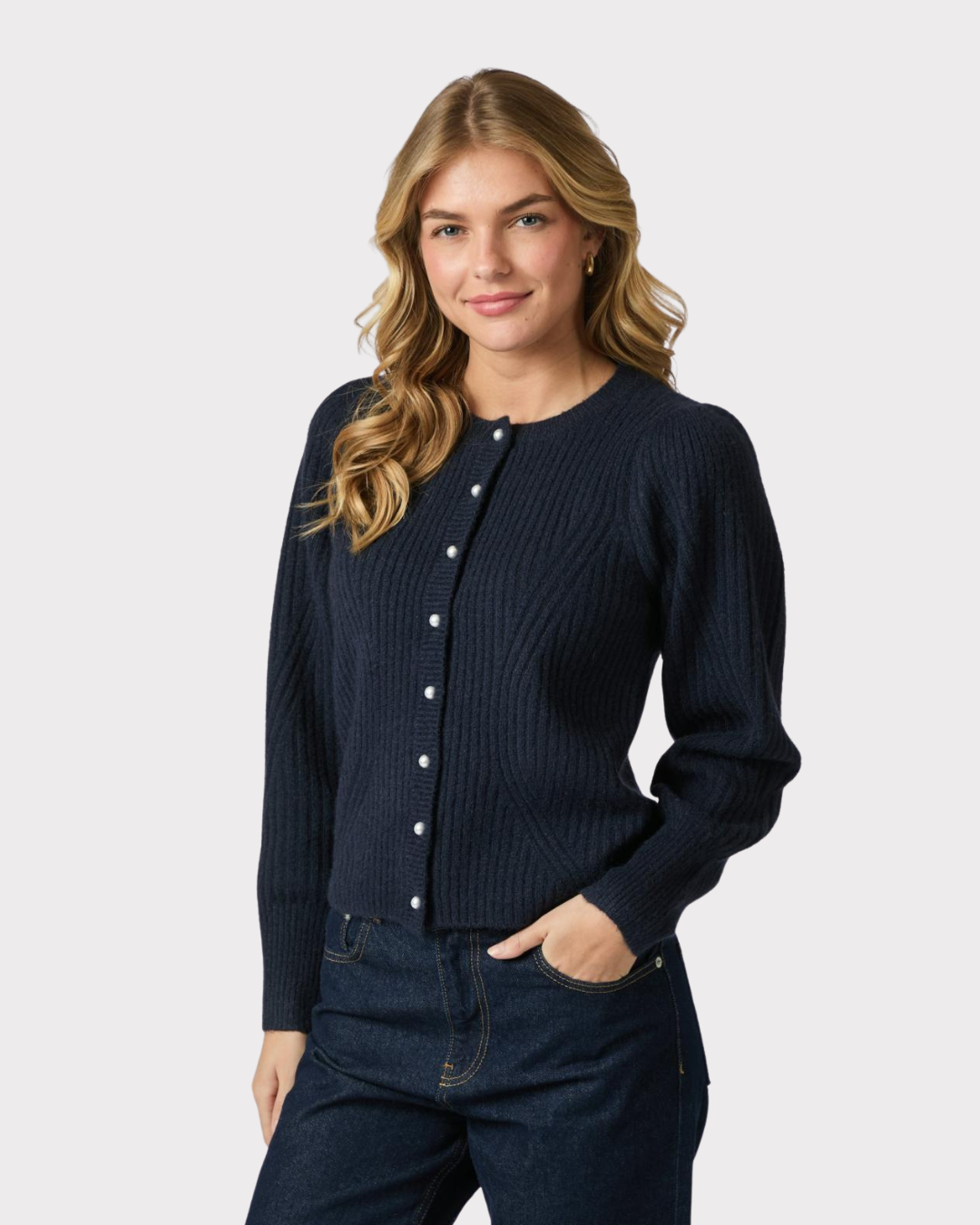 Puli Knit Cardigan-Genser-Neo Noir-Aandahls