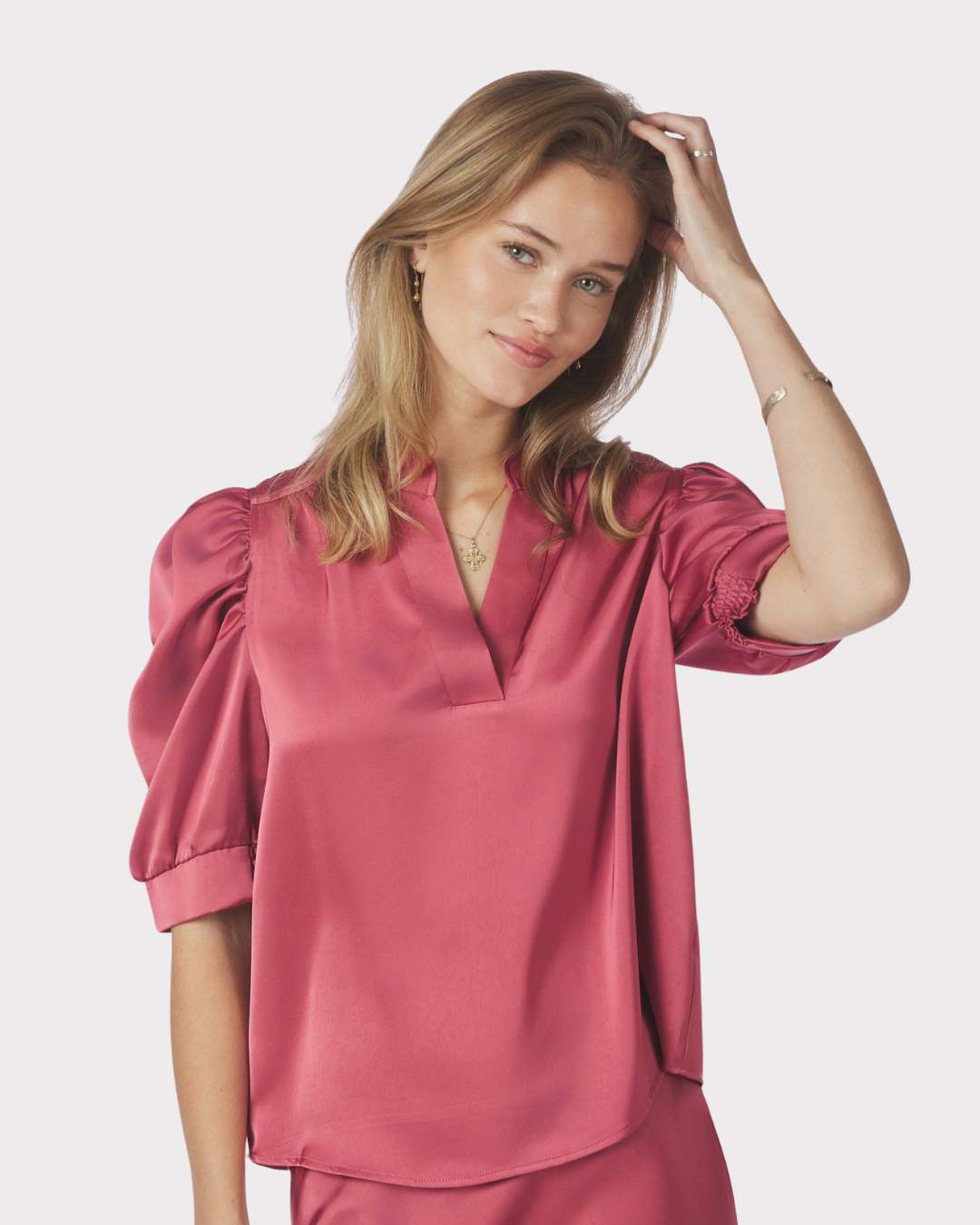 Roella Heavy Sateen Blouse-Overdel-Neo Noir-Aandahls