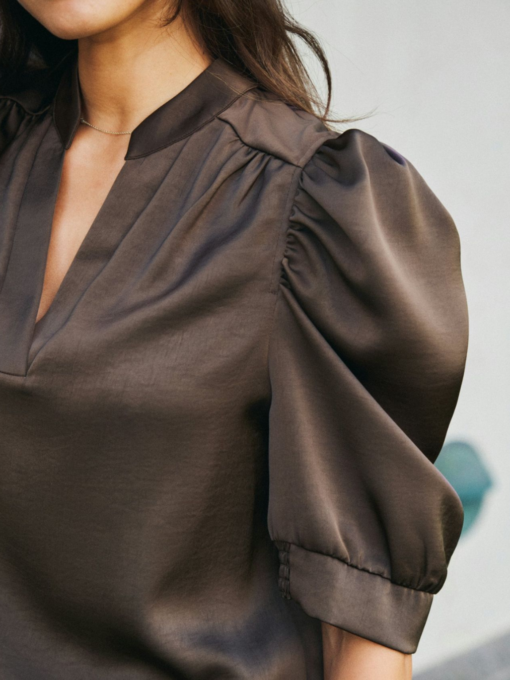 Roella heavy saten blouse-Overdel-Neo Noir-Aandahls