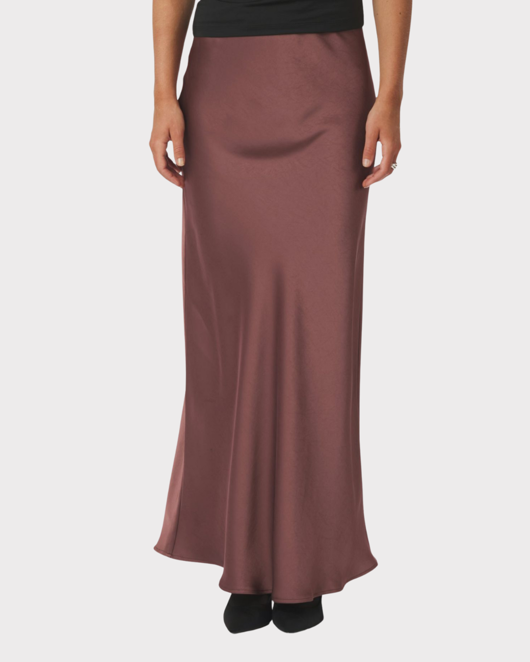 Vicky Heavy Sateen Skirt-Skjørt-Neo Noir-Aandahls